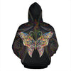 Butterfly Art All Over Zip Up Hoodie