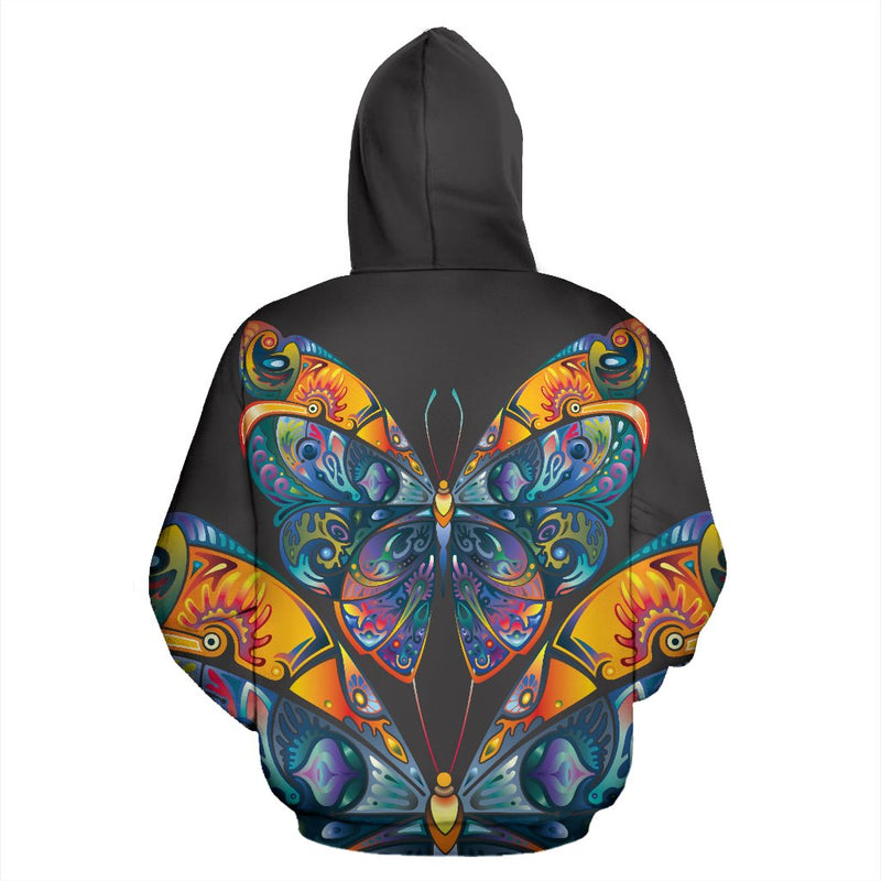 Butterfly Art Colorful All Over Print Hoodie