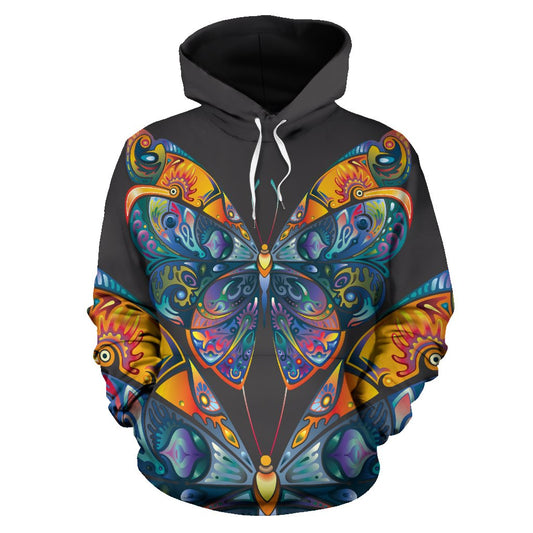Butterfly Art Colorful All Over Print Hoodie