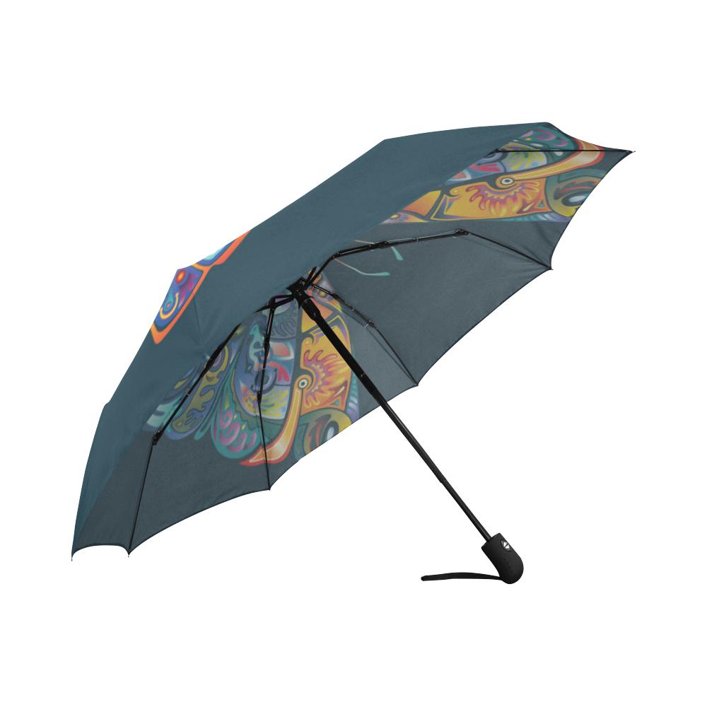 Butterfly Art Colorful Automatic Foldable Umbrella