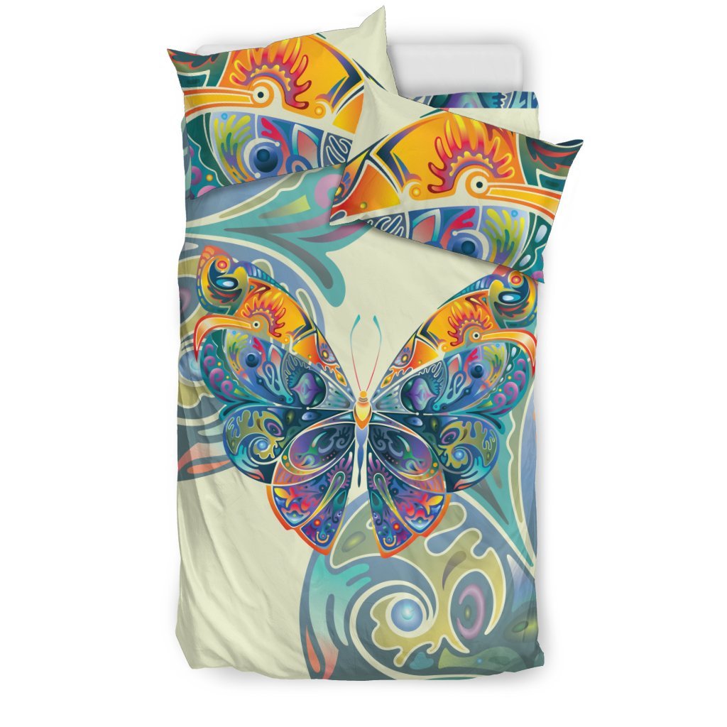Butterfly Art Colorful Duvet Cover Bedding Set