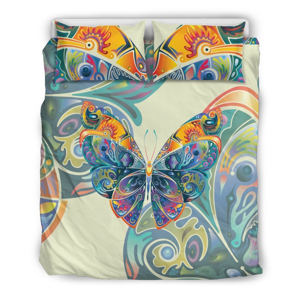 Butterfly Art Colorful Duvet Cover Bedding Set