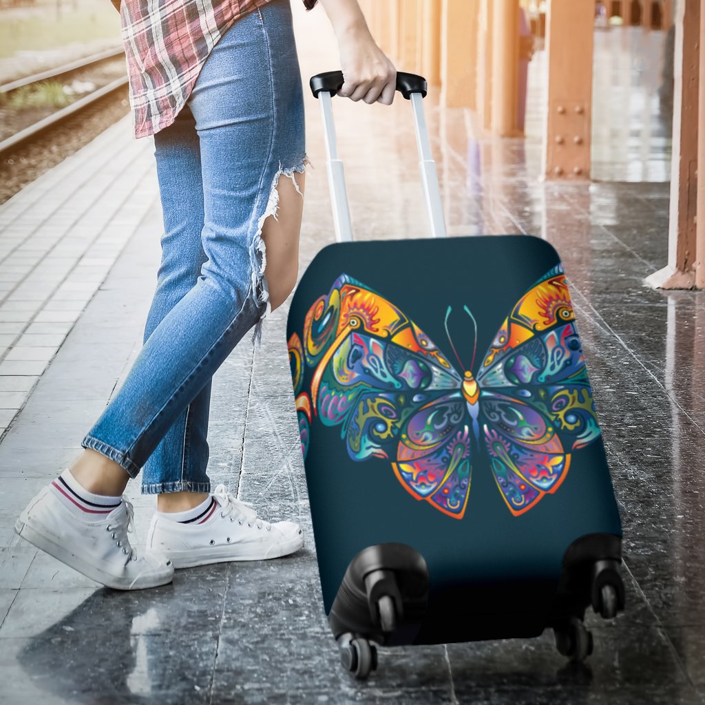 Butterfly Art Colorful Luggage Cover Protector
