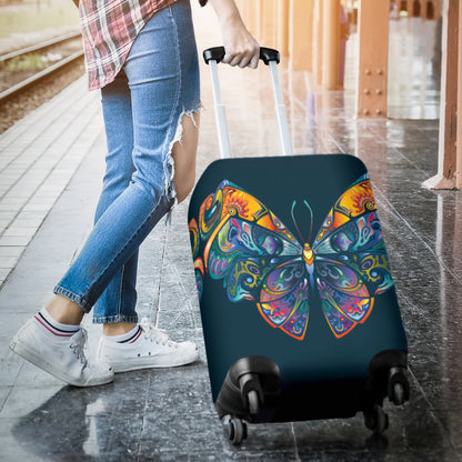 Butterfly Art Colorful Luggage Cover Protector