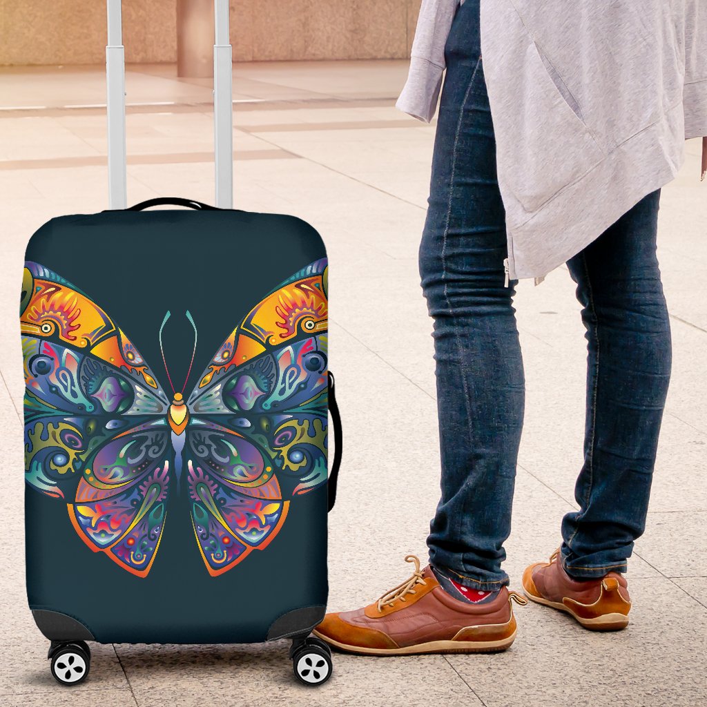 Butterfly Art Colorful Luggage Cover Protector