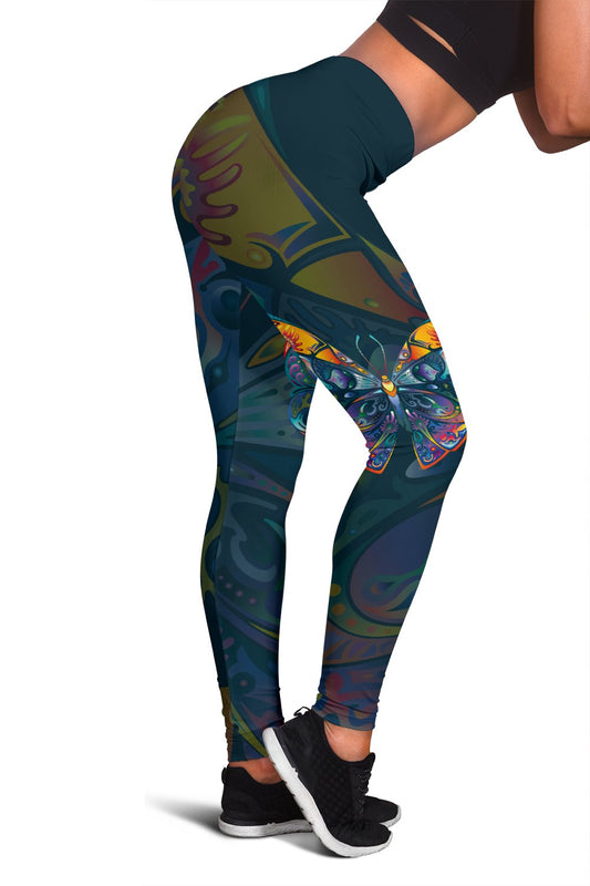 Butterfly Art Colorful Women Leggings