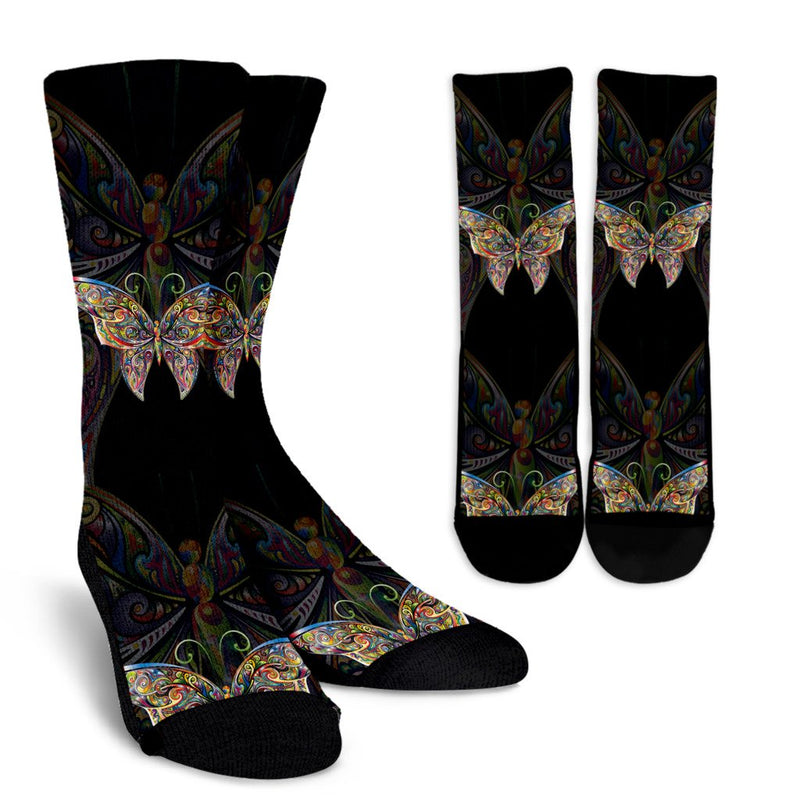 Butterfly Art Crew Socks