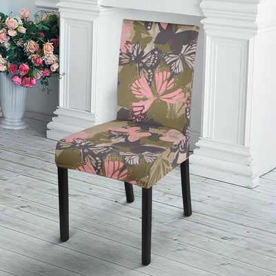 Butterfly camouflage Dining Chair Slipcover-JORJUNE.COM