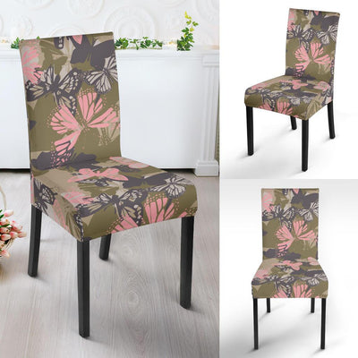 Butterfly camouflage Dining Chair Slipcover-JORJUNE.COM