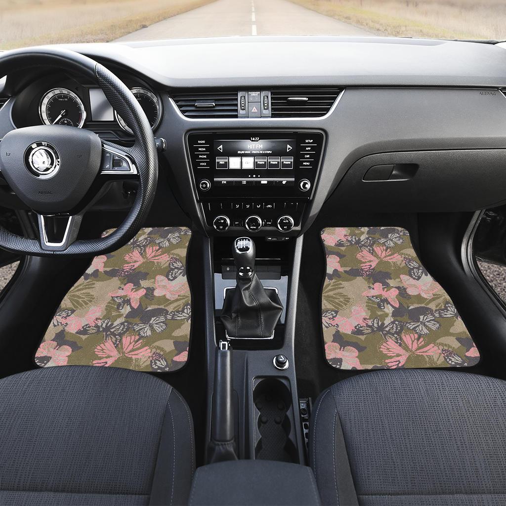 Butterfly camouflage Front and Back Car Floor Mats