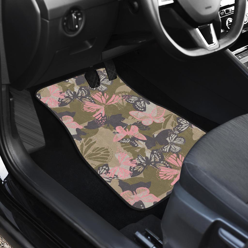 Butterfly camouflage Front and Back Car Floor Mats