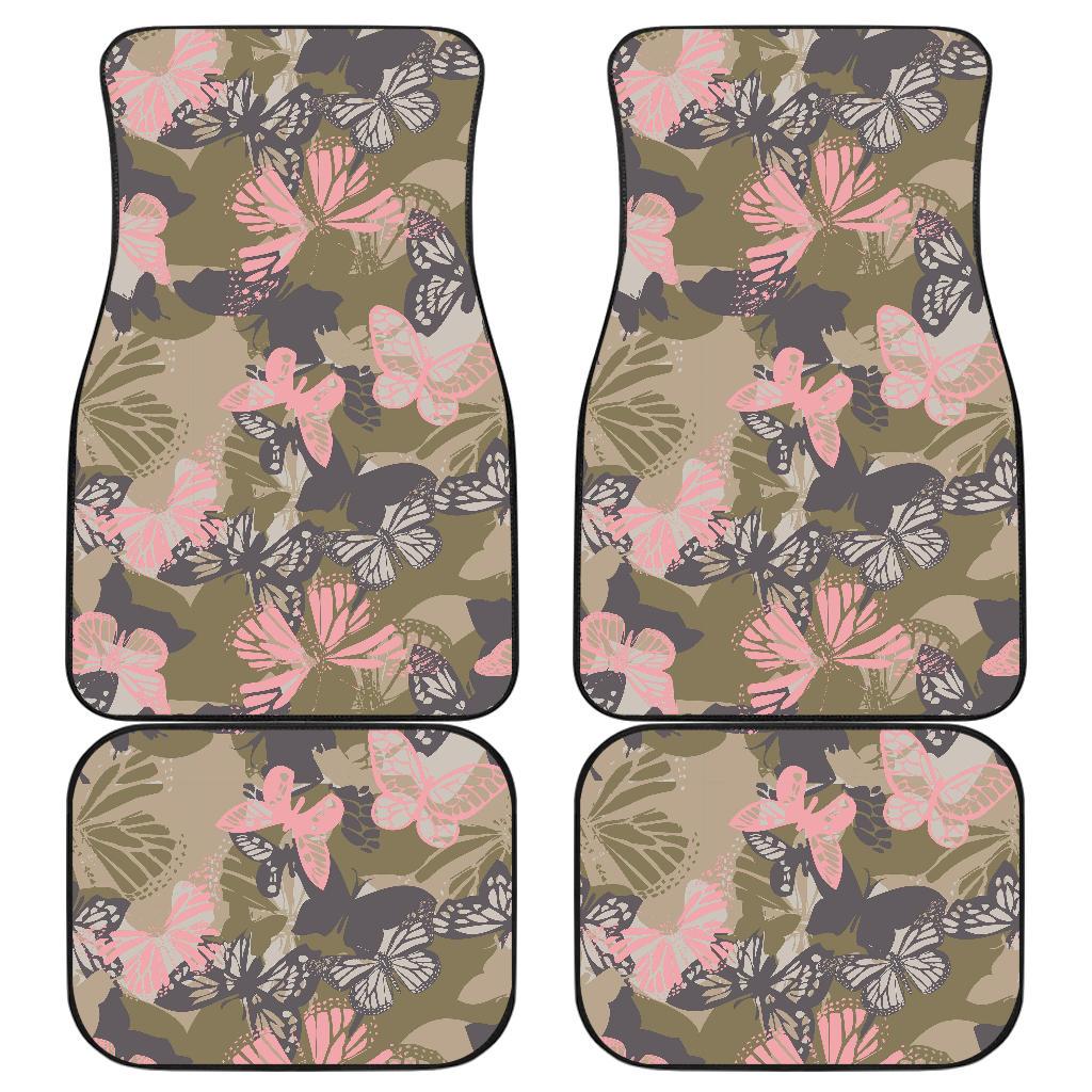 Butterfly camouflage Front and Back Car Floor Mats