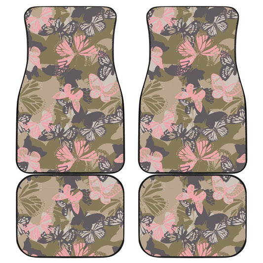 Butterfly camouflage Front and Back Car Floor Mats