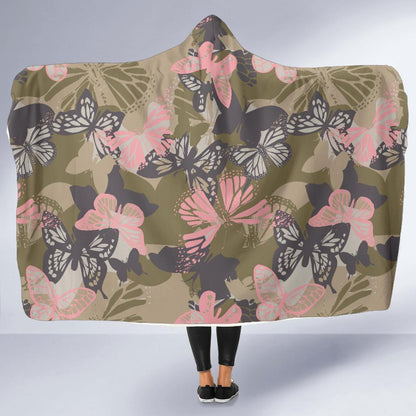 Butterfly camouflage Hooded Blanket-JORJUNE.COM