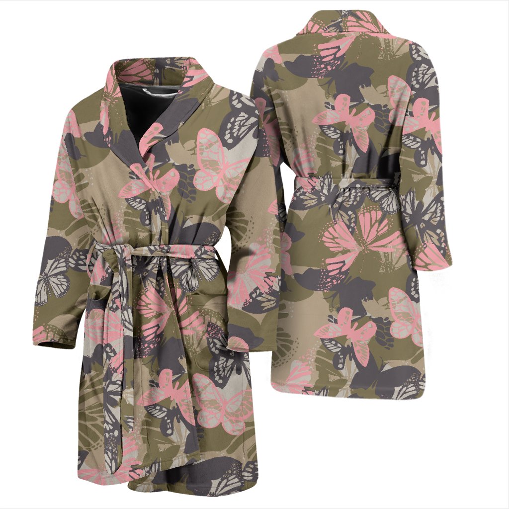 Butterfly Camouflage Men Bath Robe