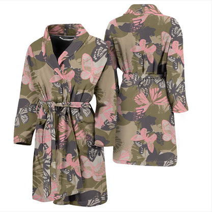Butterfly Camouflage Men Bath Robe
