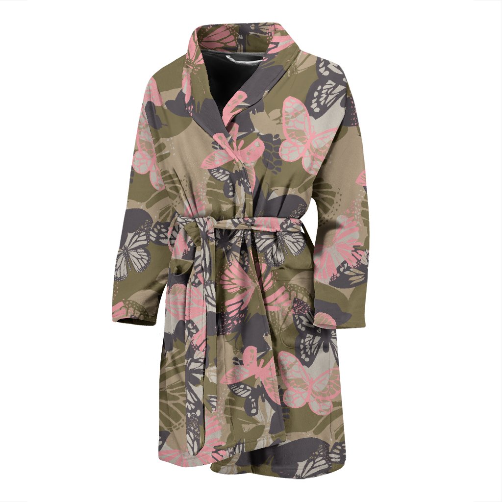 Butterfly Camouflage Men Bath Robe