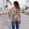 Butterfly Camouflage Off Shoulder Sweatshirt