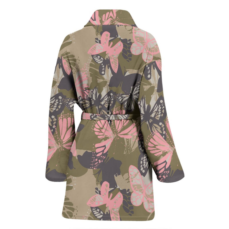 Butterfly Camouflage Women Bath Robe