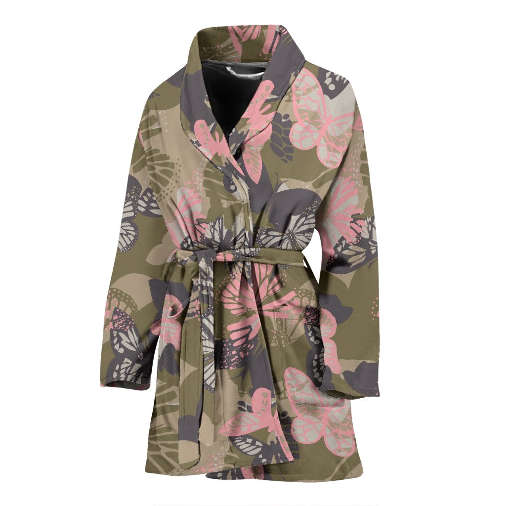 Butterfly Camouflage Women Bath Robe