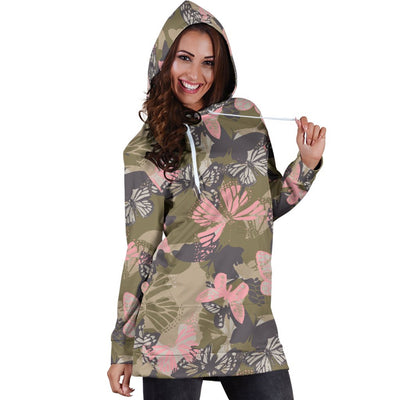 Butterfly Camouflage Women Hoodie Dress