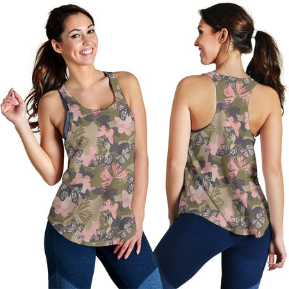 Butterfly camouflage Women Racerback Tank Top