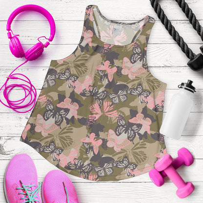 Butterfly camouflage Women Racerback Tank Top