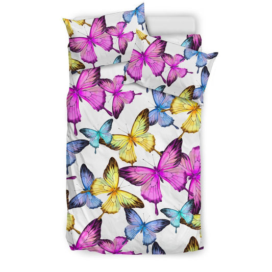 Butterfly Colorful Duvet Cover Bedding Set