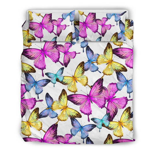 Butterfly Colorful Duvet Cover Bedding Set