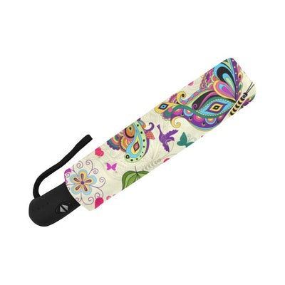Butterfly Colorful Indian Style Automatic Foldable Umbrella