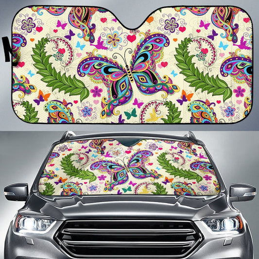Butterfly Colorful Indian Style Car Sun Shade-JorJune