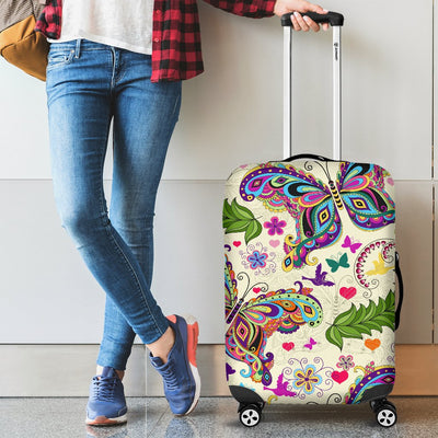 Butterfly Colorful Indian Style Luggage Cover Protector