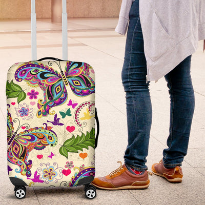 Butterfly Colorful Indian Style Luggage Cover Protector