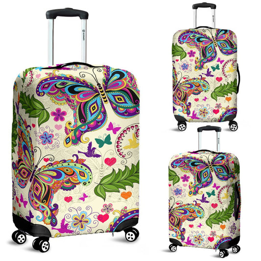 Butterfly Colorful Indian Style Luggage Cover Protector