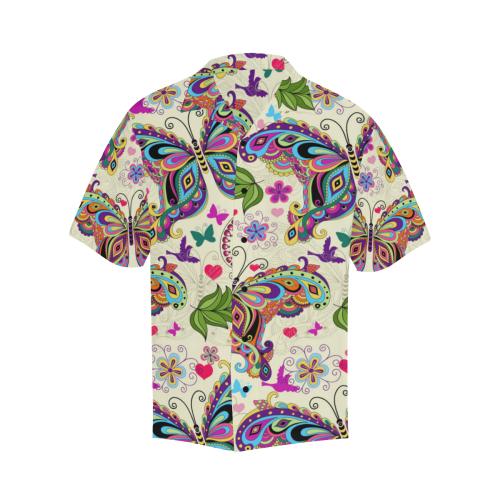 Butterfly Colorful Indian Style Men Hawaiian Shirt