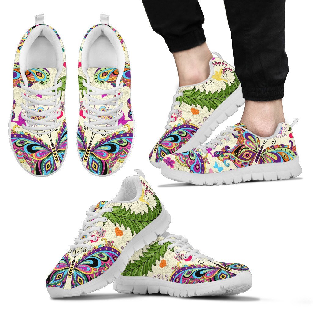 Butterfly Colorful Indian Style Men Sneakers