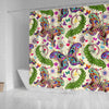 Butterfly Colorful Indian Style Shower Curtain