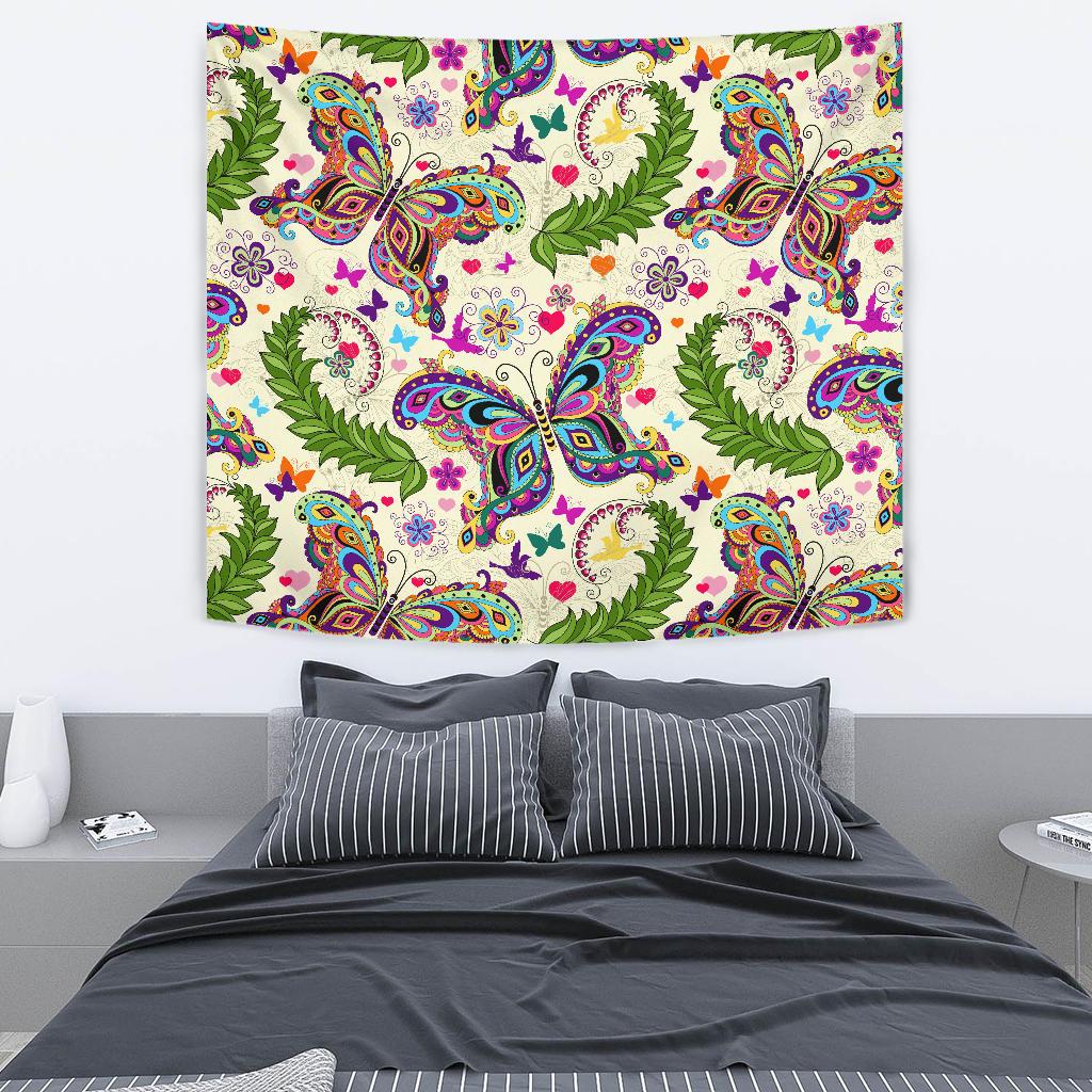 Butterfly Colorful Indian Style Tapestry