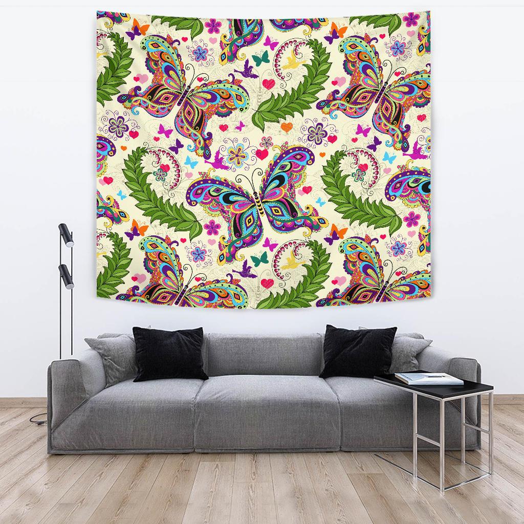 Butterfly Colorful Indian Style Tapestry