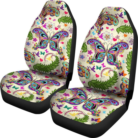 Butterfly Colorful Indian Style Universal Fit Car Seat Covers