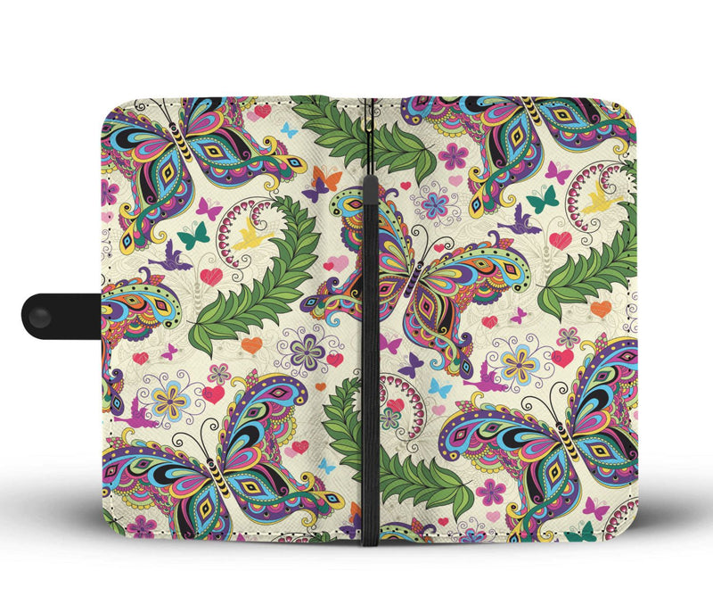 Butterfly Colorful Indian Style Wallet Phone Case