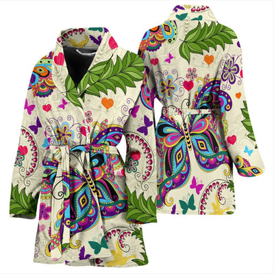 Butterfly Colorful Indian Style Women Bath Robe