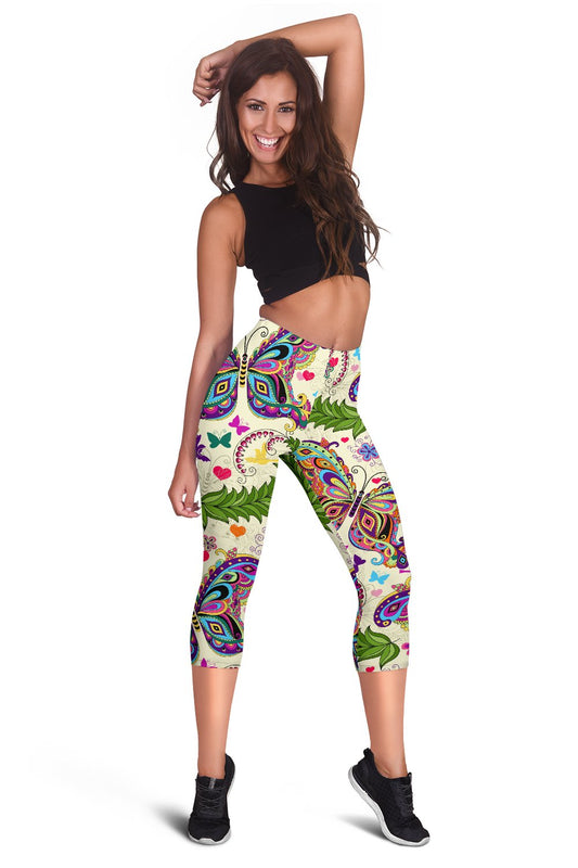 Butterfly Colorful Indian Style Women Capris