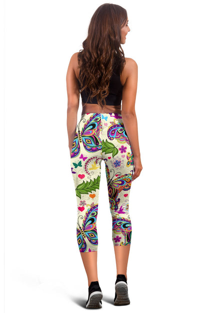 Butterfly Colorful Indian Style Women Capris