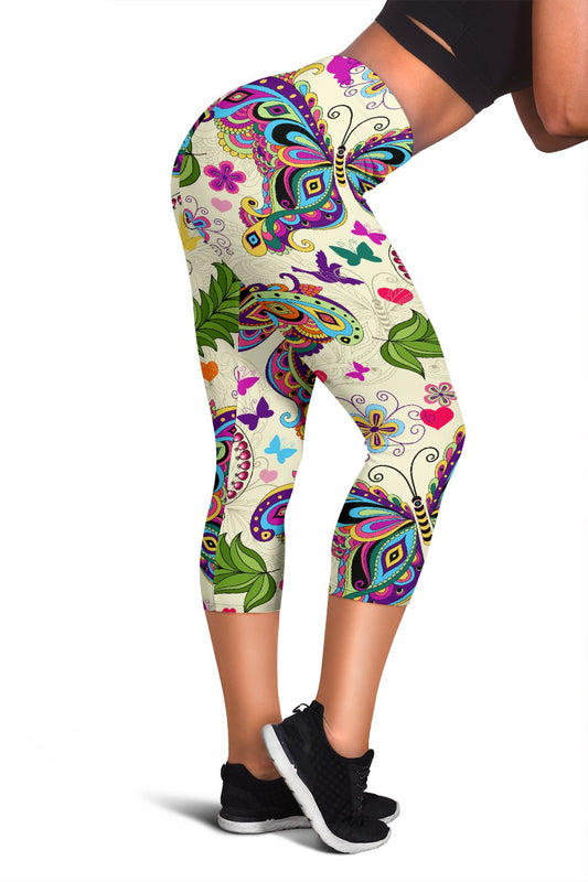 Butterfly Colorful Indian Style Women Capris