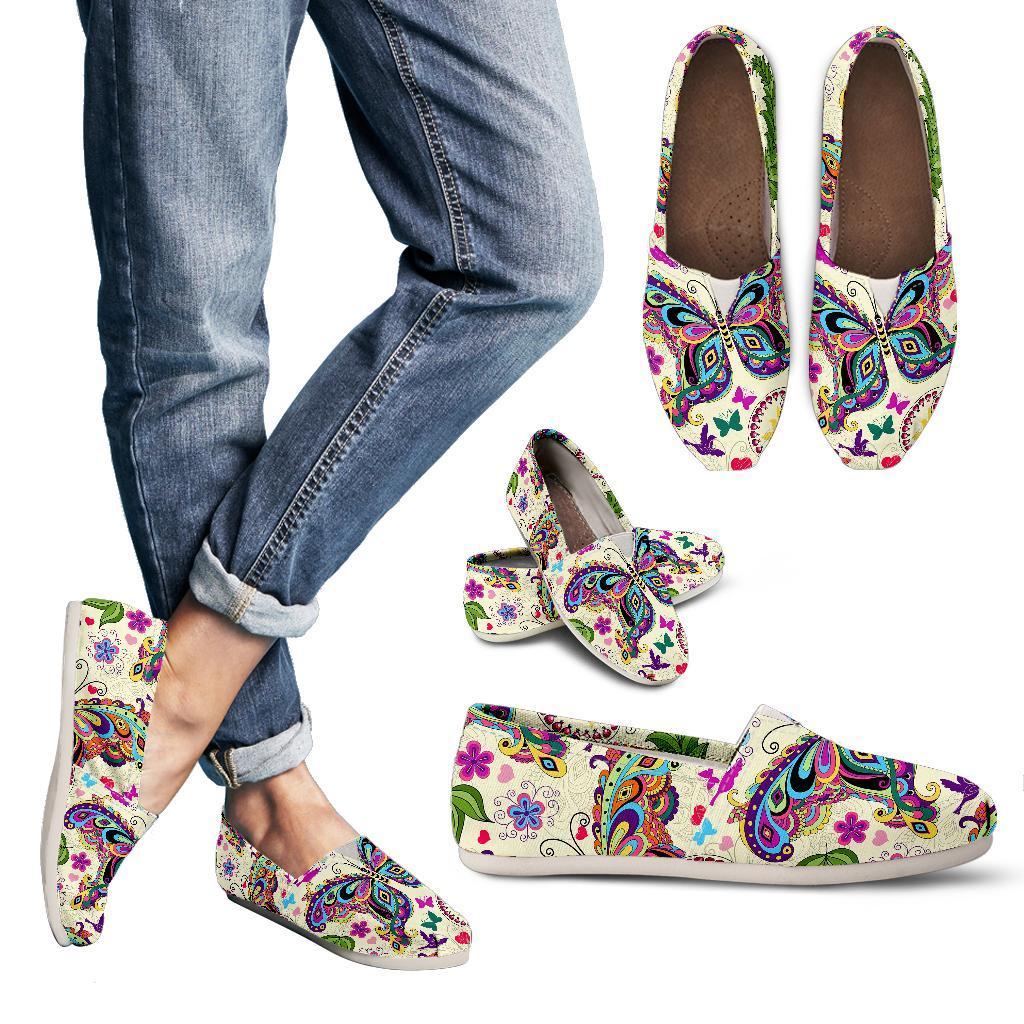 Butterfly Colorful Indian Style Women Casual Shoes-JorJune.com