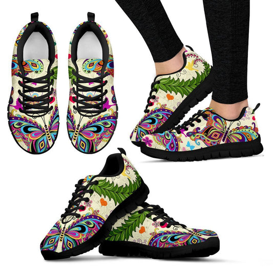 Butterfly Colorful Indian Style Women Sneakers
