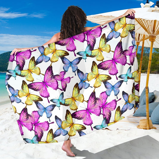 Butterfly Colorful Beach Sarong Pareo Wrap