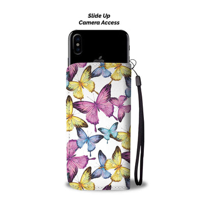 Butterfly Colorful Wallet Phone Case