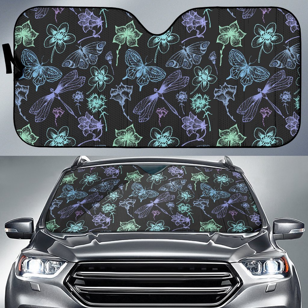 Butterfly Dragonfly Car Sun Shade-JorJune